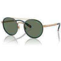 Polo Ralph Lauren 0Ph3150 Round Sunglasses - Green/Gold