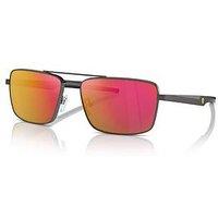 Ferrari Scuderia 0Fz5001 Rectangle Sunglasses- Black