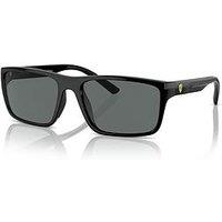 Ferrari Scuderia 0Fz6003U Rectangle Sunglasses- Black