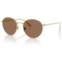 Polo Ralph Lauren 0Ph3158 Round Sunglasses- Gold