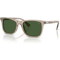 Polo Ralph Lauren 0Ph4220U Square Sunglasses- Light Brown