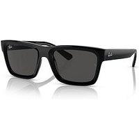 Ray-Ban Warren Rectangle Sunglasses- Black