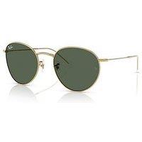 Ray-Ban Round Reverse Phantos Sunglasses- Gold
