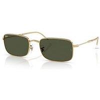 Ray-Ban 0Rb3746 Rectangle Sunglasses- Gold