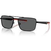 Ferrari Scuderia 0Fz5001 Rectangle Sunglasses- Black/Red