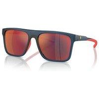Ferrari Scuderia 0Fz6006 Square Sunglasses- Navy/Red