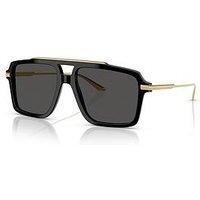 Dolce & Gabbana Pilot Sunglasses - Black/Gold