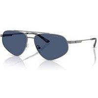 Emporio Armani 0Ea2156 Pilot Sunglasses- Grey