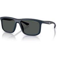 Emporio Armani 0Ea4234U Square Sunglasses- Navy