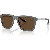 Emporio Armani 0Ea4237 Square Sunglasses- Grey