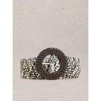 White Stuff Raffia Belt - Black