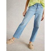 White Stuff Blake Straight Crop Jeans - Blue