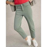 White Stuff Blake Straight Crop Jeans - Green