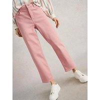 White Stuff Blake Straight Crop Jeans - Pink