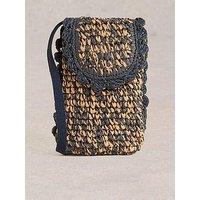 White Stuff Coco Raffia Phone Bag