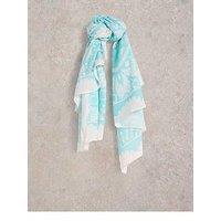 White Stuff Sunny Days Square Scarf - Blue