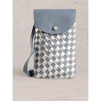 White Stuff Coco Weave Phone Bag - Blue