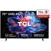Tcl 75V6C, Direct Led Tv, 4K Hdr Tv, Smart Tv Powered By Google Tv