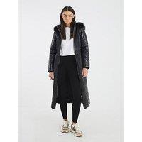 River Island Slim Padded Jacket - Black