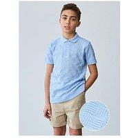 Ted Baker Textured Polo Shirt - Blue