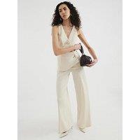 River Island Short Waistcoat Jumpsuit - Cream