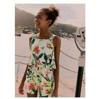 Ted Baker Girls Tropical Print Top And Short Set - Multi