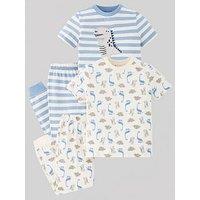 Mini V By Very Boys 2 Pack Dinosaur Pyjamas - Multi