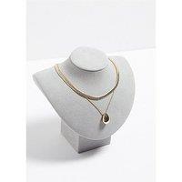 Mood Gold Polished Dome Layered Chain Pendant Necklace - Pack Of 2