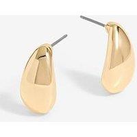 Inicio Gold Plated Polished Teardrop Earrings - Gift Pouch