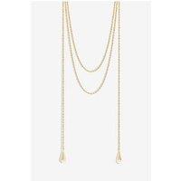 Mood Gold Pearl Multirow Rope Necklace