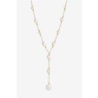 Jon Richard Gold Plated Semi Precious Pearl Y Necklace