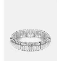 Mood Silver Ridged Stretch Bracelet