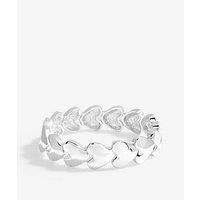 Mood Silver Polished Molten Heart Stretch Bracelet