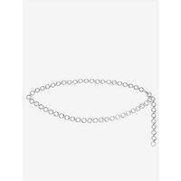 Mood Silver Polished Open Round Chain Belt