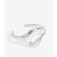 Inicio Silver Plated Molten Open Cuff - Gift Pouch