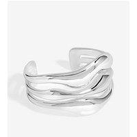 Jon Richard Silver Plated Multi Row Polished Cuff