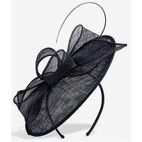Jon Richard Navy Woven Bow Fascinator