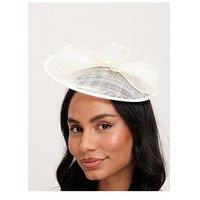 Jon Richard Ivory Woven Bow Fascinator