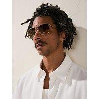 Ps Paul Smith Ps23100S Halsey Metal Aviator Sunglasses - Gold