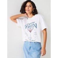 V By Very Oversized Martini Graphic Tee