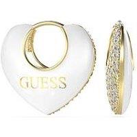 Guess Gold Tone 16Mm Double Face Heart Studs