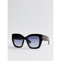 New Look Chunky D-Frame Sunglasses - Black