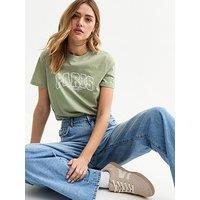 New Look Olive Paris Slogan Print T-Shirt