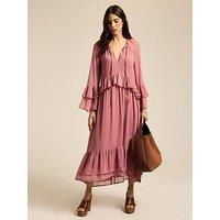 New Look Ruffle Trim Dress - Pink