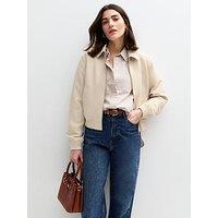 New Look Cream Bomber Jacket