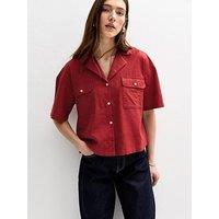 New Look Red Oversized Boxy Fit Shirt