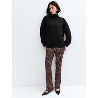 New Look Brown Leopard Print Flared Leggings