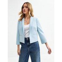 New Look Light Blue Cropped Blazer Jacket