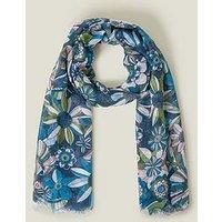 Accessorize Gemma Geo Floral Scarf - Blue