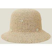 Accessorize Daisy Embellished Bucket Hat - Natural
